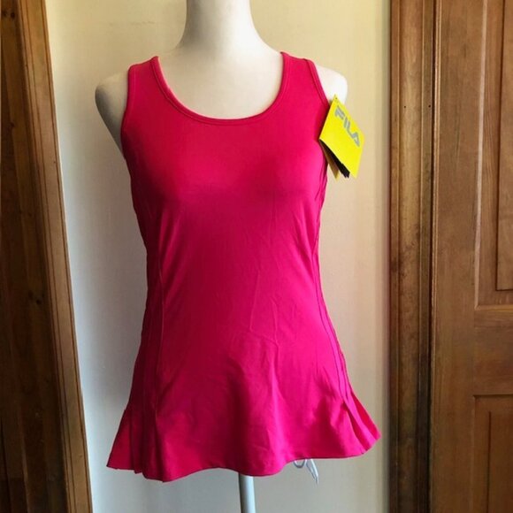 FILA Lawn Tennis Club Athletic Racerback Tank Pink Small 36 - Picture 1 of 16